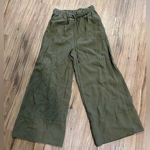 Adrianna Papell Olive Green Wide-Leg Pants xs